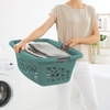 Rotho Wäschekorb 50 l FLOWERS 1756705092,  Farbe: Mistletoe green