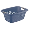 Rotho Wäschekorb FLOWERS,  25 Liter 1756506161,  Farbe: horizon blue