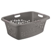 Rotho Wäschekorb FLOWERS,  50 Liter 1756708853,  Farbe: anthrazit