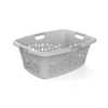 Rotho Wäschekorb FLOWERS,  50 Liter 1756790002,  Farbe: grau