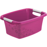 Rotho Wäschewanne FLOWERS,  12 Liter 1751190000,  Farbe: pink / weiß