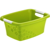 Rotho Wäschewanne FLOWERS,  12 Liter 1751190001,  Farbe: grün / weiß