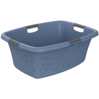 Rotho Wäschewanne FLOWERS,  50 Liter 1756806161,  Farbe: blue horizon