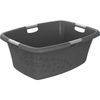 Rotho Wäschewanne FLOWERS,  50 Liter 1756808853,  Farbe: anthrazit
