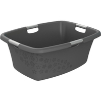 Rotho Wäschewanne FLOWERS,  50 Liter 1756808853,  Farbe: anthrazit