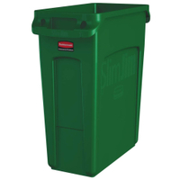 Rubbermaid Abfalleimer Slim Jim,  60 Liter 1955960,  Farbe: grün