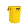 Rubbermaid BRUTE Abfallbehälter,  gelb FG262000YEL,  Volumen: 76 Liter