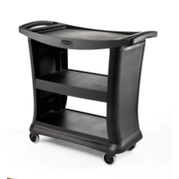 Rubbermaid EXECUTIVE-SERIE Servicewagen,  mit 3 Böden FG9T6800BLA,  Farbe: schwarz