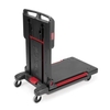 Rubbermaid Plattform- und Mehrzweckwagen,  zusammenklappbar FG430000BLA,  Farbe: schwarz/rot