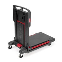Rubbermaid Plattform- und Mehrzweckwagen,  zusammenklappbar FG430000BLA,  Farbe: schwarz/rot