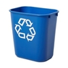 Rubbermaid Recycling-Mülleimer,  mit Recycling-Logo,  blau FG295573BLUE,  Volumen: 12, 9 Liter
