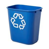 Rubbermaid Recycling-Mülleimer,  mit Recycling-Logo,  blau FG295573BLUE,  Volumen: 12, 9 Liter