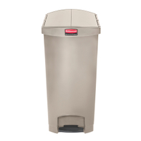 Rubbermaid Slim Jim Kunststoff-Abfallbehälter,  beige 1883553,  Volumen: 90 Liter