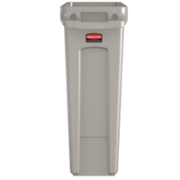 Rubbermaid Slim Jim Mülleimer mit Fixierklammern,  87 Liter FG354060BEIG,  Farbe: beige