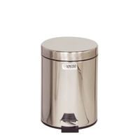Rubbermaid Tretmülleimer mit Kunststoffeinsatz,  5, 6 Liter FGMST15SSPL,  Farbe: silber