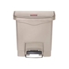Rubbermaid Tretmülleimer Slim Jim Step-On,  Kunststoff,  15 Liter 1883455,  Farbe: beige
