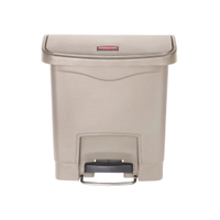 Rubbermaid Tretmülleimer Slim Jim Step-On,  Kunststoff,  15 Liter 1883455,  Farbe: beige