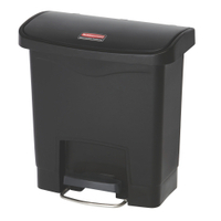 Rubbermaid Tretmülleimer Slim Jim Step-On,  Kunststoff,  15 Liter 1883608,  Farbe: schwarz