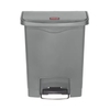 Rubbermaid Tretmülleimer Slim Jim Step-On,  Kunststoff,  30 Liter 1883600,  Farbe: grau