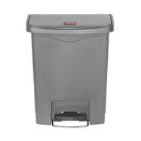 Rubbermaid Tretmülleimer Slim Jim Step-On,  Kunststoff,  30 Liter 1883600,  Farbe: grau