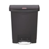 Rubbermaid Tretmülleimer Slim Jim Step-On,  Kunststoff,  30 Liter 1883609,  Farbe: schwarz