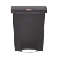Rubbermaid Tretmülleimer Slim Jim Step-On,  Kunststoff,  30 Liter 1883609,  Farbe: schwarz