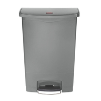 Rubbermaid Tretmülleimer Slim Jim Step-On,  Kunststoff,  90 Liter 1883606,  Farbe: grau