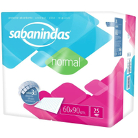 Sabanindas Flocken Bettschutz Unterlagen normal 1834014,  1 Packung = 25 Stück,  Format: 60 x 90 cm