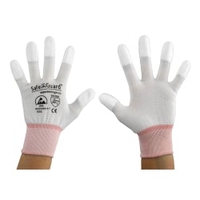 SafeGuard ESD Handschuh,  beschichtete Fingerkuppen,  silikonfrei DSWL37427,  1 Paar,  Größe XS,  weiß/orange