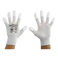 SafeGuard ESD Handschuh,  beschichtete Fingerkuppen,  silikonfrei DSWL37428,  1 Paar,  Größe S,  weiß