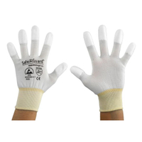 SafeGuard ESD Handschuh,  beschichtete Fingerkuppen,  silikonfrei DSWL37431,  1 Paar,  Größe XL,  weiß/gelb