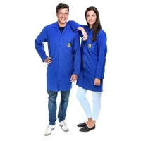 SafeGuard ESD Kittel Pro-Line,  dunkelblau,  3/4 Länge DSWL41033,  1 Unisex Kittel,  Größe XS