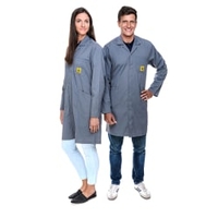 SafeGuard ESD Kittel Pro-Line,  grau,  3/4 Länge DSWL41047,  1 Unisex Kittel,  Größe L