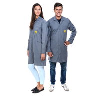 SafeGuard ESD Kittel Pro-Line,  grau,  3/4 Länge DSWL41049,  1 Unisex Kittel,  Größe 2XL