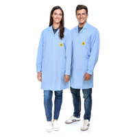 SafeGuard ESD Kittel Pro-Line,  hellblau,  3/4 Länge DSWL41027,  1 Unisex Kittel,  Größe 2XL