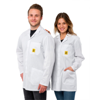 SafeGuard ESD Kittel Pro-Line,  weiß,  1/2 Länge DSWL42501,  1 Unisex Kittel,  Größe 3XL