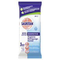 SAGROTAN Hygiene-Reinigungstücher 3091406,  1 Packung = 60 feuchte Tücher