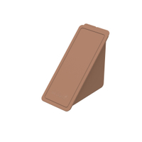 Sandwichbox ToGo,  75 x 90 x 185 mm 07406030-00000,  1 Stück,  Farbe: braun