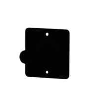 SanTRAL ERU Ersatzrollenhalter 1421989,  Für 1 Rolle,  mattschwarz,  pulverbeschichtet,  P