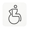 SanTRAL Hinweisschild Barrierefrei,  selbstklebend 1423206,  1 Stück - Farbe: Artic White