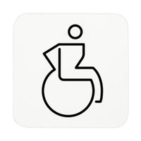 SanTRAL Hinweisschild Barrierefrei,  selbstklebend 1423206,  1 Stück - Farbe: Artic White