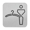 SanTRAL Hinweisschild Herrenumkleide,  selbstklebend 1423192,  1 Stück - Edelstahl: Silber