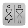 SanTRAL WC Schild Damen und Herren,  Edelstahl,  selbstklebend 1423186,  1 Stück