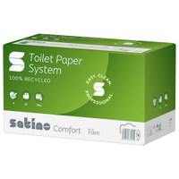 Satino Comfort System Toilettenpapier Großrolle,  3-lagig,  JT3 313910,  1 Karton = 24 Rollen à 507 Blatt