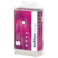 Satino Papierhandtücher prestige,  20, 6 x 32 cm,  W-Falz,  JT2 276600,  1 Karton = 25 Packungen à 120 Blatt