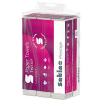 Satino Prestige Handtuchpapier,  V-Falz,  3-lagig,  PT3 und PT4 277500,  1 Packung = 15 Bündel à 200 Blatt