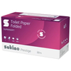 Satino prestige Toilettenpapier,  V-Falz,  3-lagig,  gefaltet,  BT1 065770,  1 Packung = 30 Bündel à 200 Blatt
