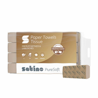 Satino PureSoft Handtuchpapier,  W-Falz,  2-lagig,  PT2-kompatibel 277520,  1 Packung = 25 Bündel à 120 Blatt