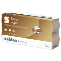 Satino PureSoft Toilettenpapier,  2-lagig,  MT1-kompatibel 066540,  1 Karton = 8 Packungen à 8 Rollen à 250 Blatt