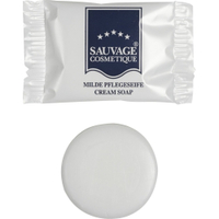Sauvage Hotelkosmetik Cremeseife in Folie 909201,  1 Karton = 200 Stück à 12 g